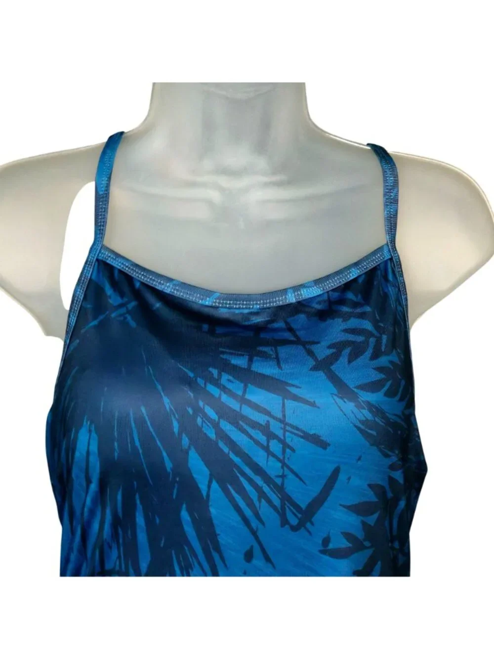 Baleaf Blue Racerback One Piece Swimsuit 38/Med UPF 50+ Adjustable Straps - Picture 2 of 10